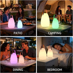 uuffoo 2 Pack Rechargeable Portable Table Lamp, Cordless RGB Lantern with Remote, Decorative LED Night Light, IP44 Waterproof Indoor Outdoor Lamp for Bedroom Patio Garden Wedding Party