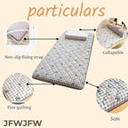Single Double Floor Mattress, Soft Futon Portable Roll Up Folding Sleeping Pad for Home Camping Sofa Dormitory Multiple Sizes.