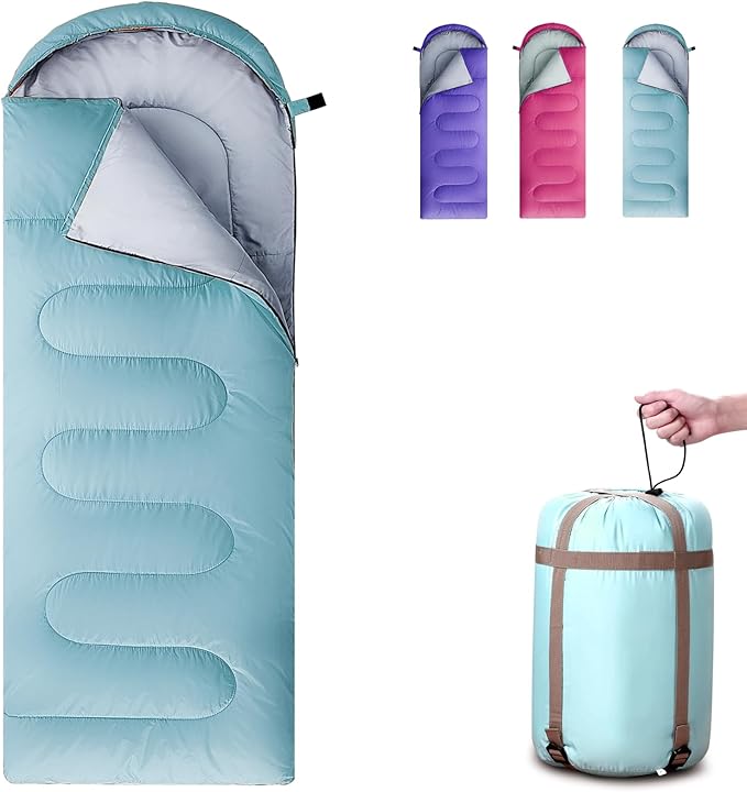 Sleeping Bags for Adults, Teens & Kids - Use for 3-4 Seasons, Warm & Cold Weather - Lightweight,Waterproof, Use for Backpacking, Hiking and Camping