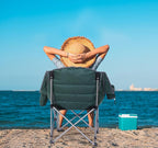Nice C Camping Chairs, Oversized XL Padded Camping Chair, Outdoor Chair, Camp Chair, Lounge Chair, Wide&Thick, Heavy Duty 400lb, Carry Bag, Cupholder & Cooler (One Green)