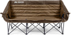 3 Person Camping Chairs Folding Double Camping Chair Portable Oversized Loveseat Padded Camp Chair Heavy Duty Camping Couch for Adults Outdoor Lawn with Two Cup Holders and Carry Bag