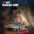 10000mAh Emergency Crank Radio, NOAA/AM/FM Weather Radio, Type-C Charge,Solar Charging,SOS, 3 Modes LED Torch, Reading Lamp, Compass for Outdoor Survival (Red)