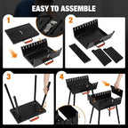 Lineslife Portable Charcoal Grill, Foldable Heavy Duty Metal Mangal BBQ Kabob Grill for Outdoor Backyard Camping Picnic Travel Cooking Hiking