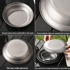 Titanium Deep Bowl - 183mm(7.2") Large Camping Bowl, 82g Outdoor Dining Essential, Durable Spacious Soup/Noodle Bowl for Hiking & Backpacking RT026T