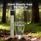 Portable Water Filter Straw Survival,Emergency Water Straw,Water Purification for Essential Camping & Hiking Gear,Biking and Emergency Preparedness(Green*2)