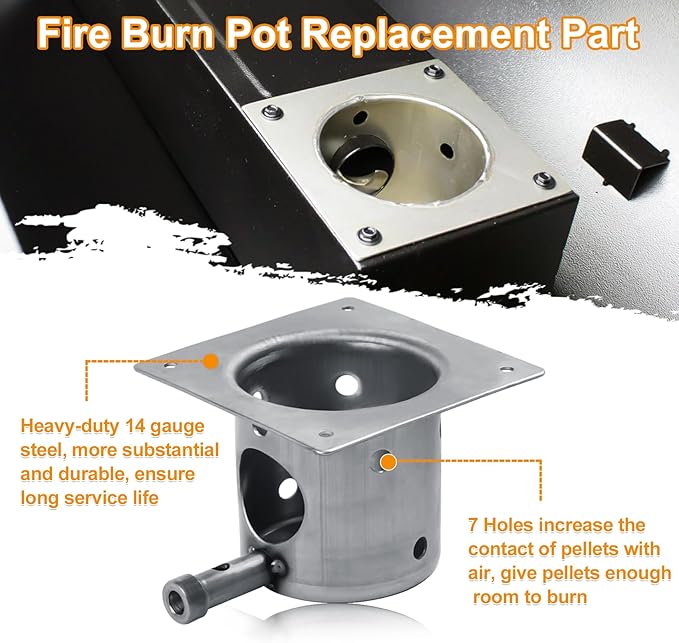 Upgrade Grills Replacement Parts Kit for Pit Boss, Traeger Wood Pellet Grills, Include 2.0 RPM Auger Motor, Hot Rod Ignitor, Fire Burn Pot, Induction Fan, Fit for Camp Chef, Z Grills Pellet Grill