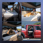 Truck Cabin Mattress, TPU Air Foam Camping Bed for Back Seat, Inflatable CozyPad with Rechargeable Built-in Pump, Portable Sleeping Mattress for RAM Pickup Trucks