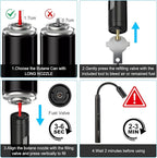 LcFun Torch Lighter Refillable Butane Lighters with Flexible Long Neck and Visible Fuel Window, Windproof Jet Flame Long Matches for Candles Grill Fireplace Kitchen Camping (Butane Not Included)