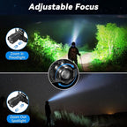 KYEKIO 6Pack Rechargeable Headlamps for Adults, Super Bright Head Lamps LED Rechargeable, 4Mode Head Lights for Forehead Hard Hat, Adjustable Focus 90°Headlight, Waterproof LED Headlamp Camping