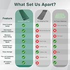 Self-Inflating Sleeping Pad with Foot Pump, 3.1" Thick High-Density Foam Camping Mattress, 4-Season Sleeping Mat with Built-in Pillow & R-Value 9.5, Camping Essentials for Tent Travel Car