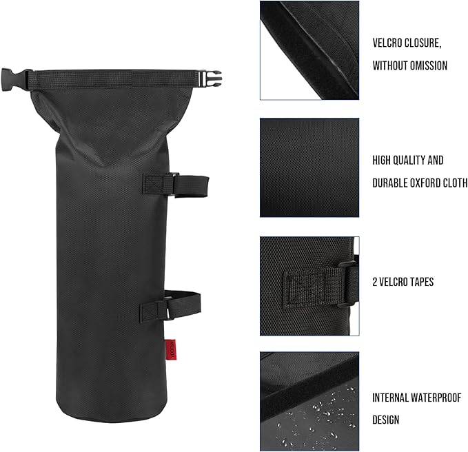 YOOFAN Heavy Duty Sand Bags for Canopy Legs (Set of 4) – 1680D Waterproof Oxford Fabric with Upgraded Hook & Loop Straps – Ideal Weights for Tent, Gazebo, Bounce House