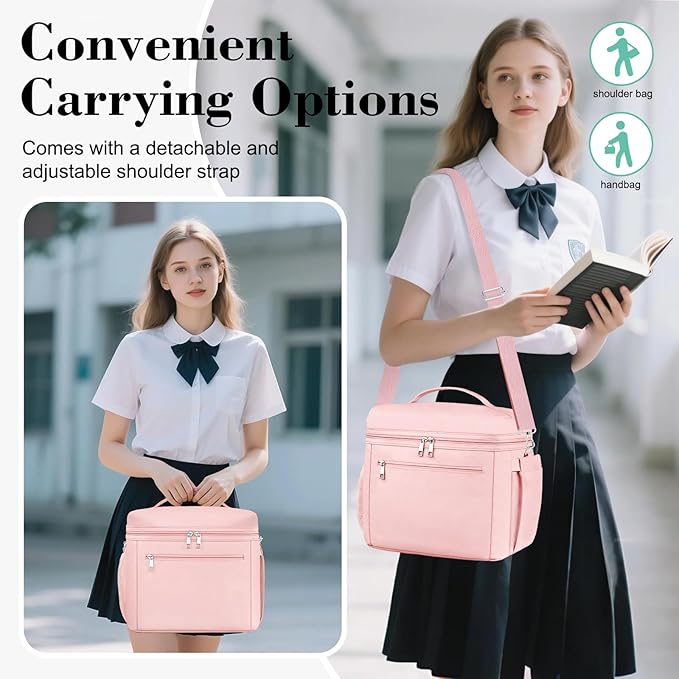 DALINDA Lunch Bag Cooler Bag Lunch Box for Women Men, Insulated Leak Proof LunchBox Lightweight for Picnic,Grocery,Beach,Camping,Travel,Work