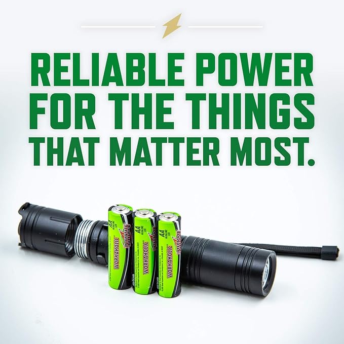 Interstate Batteries AAA Alkaline Battery (24 Pack) All-Purpose 1.5V High Performance Batteries - Workaholic (DRY0075)