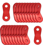 BokWin 20 Packs Tent Tensioners, Guyline Cord Adjusters & Wind Rope Buckles - Aluminum Alloy Camping Accessories for Secure Shelter Setup - Strong Outdoor Gear for Camping, Hiking, Backpacking - Red