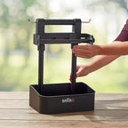 Mr. Bar-B-Q Collapsible BBQ Grilling Caddy w/Extended Hook, Store All Grilling Accesories in One Place, BBQ Caddy for Outdoor Barbecue, Camping Trip, Roller Towel Holder, Kitchen Storage Organizer