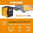 Pulsar 6000 Watt Portable Inverter Generator, Dual Fuel Gasoline & Propane, Remote Electric Start, CO Sensor, Parallel Capable, Super Quiet, Use for RV, Camping, Outdoor & Home, NEX60BiSRCO