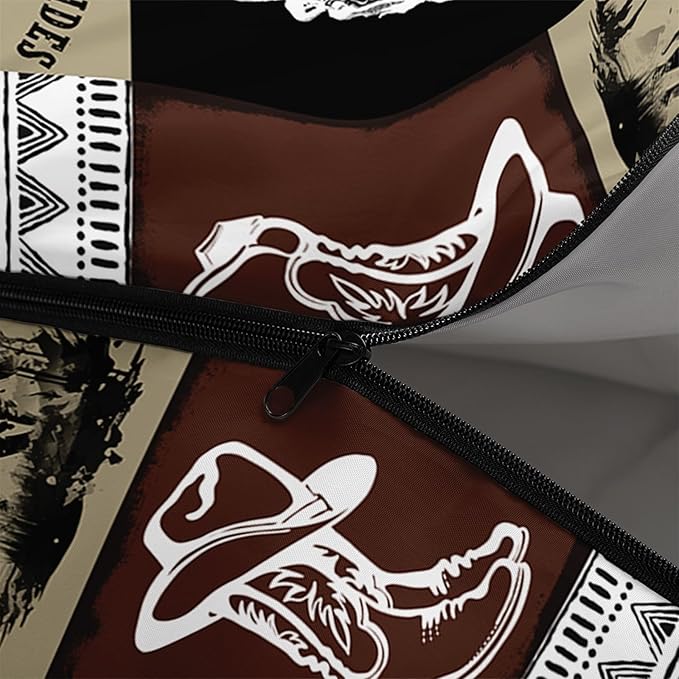 Kids Sleeping Bag for Boys Girls,Western Cowboy Print-Lightweight Warm Portable Outdoor Indoor-Waterproof Cold Weather Resistant Sleeping Bag for Camping Hiking