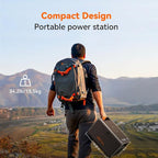 OSCAL 1800W Solar Generator with 400W Solar Panel PowerMax 1800SE, 1024Wh LiFePO4 Battery Generator with 3 AC Outlets (3600W Surge), 800W AC Charging, APP Control Power Station for Home Backup
