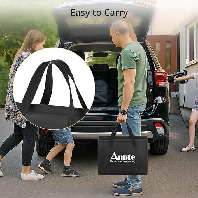 Anbte 2ft Small Folding Table Storage Bag, Waterproof Heavy Duty Portable Carry Bag Dustproof Picnic/Camping Tables Cover, 14.57" L × 3.54" W × 16.54" H (37cm x 9cm x 42cm), Black