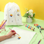 Saintrygo 300 Pcs Tie Dye Drawstring Bags Cotton Sublimation Blank Backpack Bulk Tie Dye Kits Things for Large Groups, 14"x16"