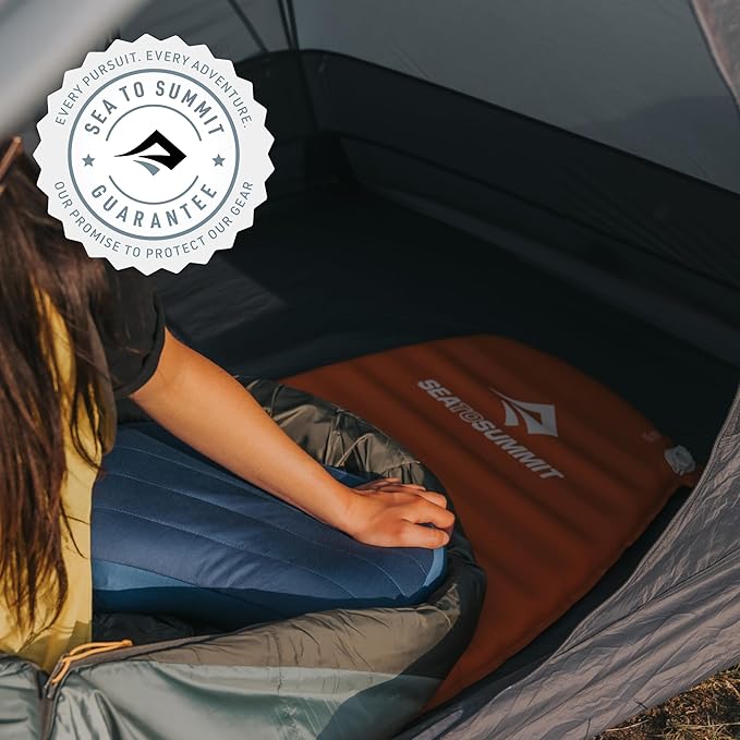 Sea to Summit Pursuit Self-Inflating Sleeping Mat for Camping and Backpacking, Rectangular - Large/Wide (78 x 30 x 2 inches)