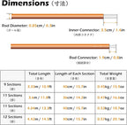 TRIWONDER Tent Poles Replacement Aluminum Camping Rod Accessories Pre-Assembled Tent Pole Repair Kit, 2 Pcs