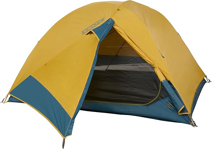 Kelty Far Out Backpacking Tent + Tent Footprint Package, 2 or 3 Person Capacity, Backpacking Starter Kit and Camping Shelter, Stuff Sack Included