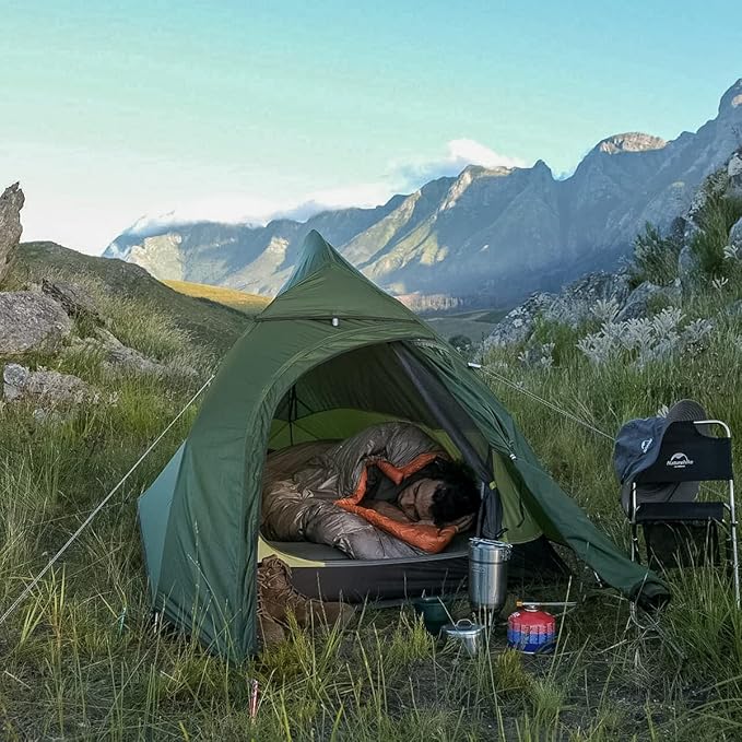 Naturehike Cloud-Up 1 Person Tent, Lightweight Backpacking Tents for One Man, Waterproof Ultralight One Person Tent for Camping Hiking Backpacking