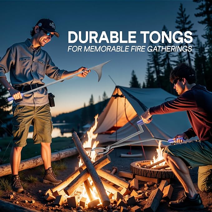 Steel - Fire Tongs + Poker - 40in