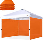 SCOCANOPY SideWall for 10x10 Canopy Frame, 3 Pack SunWall Only, Orange