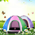 GeRRiT Family Tent with Awning, 2-6 Person Tunnel Tent, Outdoors Automatic Pop Up Beach Tent, Automatic Camping Backpacking Dome Shelter for Family, Festival, Hiking, Backpacking & Mountaineering