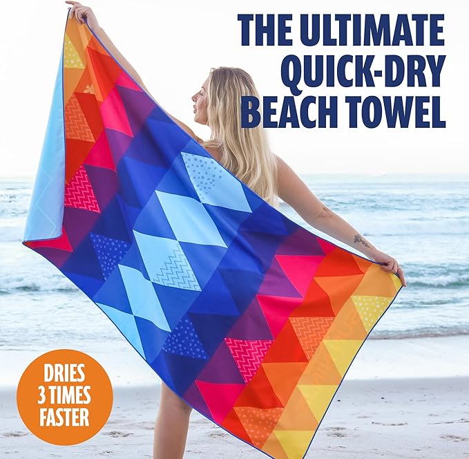 SUN NINJA Cooler Backpack Bundle with Microfiber Beach Towel, Trucker Hat, 48-Hour Cooling, Leakproof, Waterproof, Sand-Free, Quick-Dry - Outdoor Adventure Kit