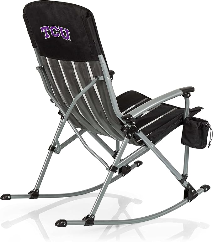 Picnic TIME NCAA Unisex-Adult NCAA Outdoor Rocking Camp Chair, XL Heavy Duty Camping Chair for Adults