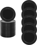 100 PCS Antique Charger Plates Bulk, 13'' Plastic Embossed Dinner Plate Chargers Round Floral Plates for Wedding Decorative Chargers for Table Dinner Kitchen Party Decoration (black)