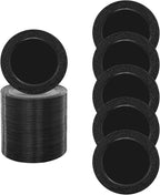 100 PCS Antique Charger Plates Bulk, 13'' Plastic Embossed Dinner Plate Chargers Round Floral Plates for Wedding Decorative Chargers for Table Dinner Kitchen Party Decoration (black)
