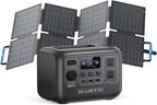 BLUETTI Solar Generator AC2A with 60W Solar Panel Included (Ships Separately), 204Wh LFP Battery Backup, w/ 2 300W (600W Power Lifting) AC Outlets, 0-80% in 40 Min, Portable Power Station for Camping