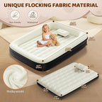 Inflatable Toddler Travel Bed - 64 Inches Portable Toddler Air Mattress with Four Safety Sides - High-Speed Pump and Carry Bag - Comfortable Mattress & Easy to Inflate and Deflate - Black