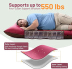 KASBAH Camping Sleeping Pad,Extra Wide 6 inch Thick Inflatable Sleeping Pads with Built-in Foot Pump and Pillow,Ultralight Camping Mat Gear for Outdoor Hiking,Camping