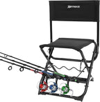 X Strike Portable Fishing Chairs Outdoor Folding Stool for Adults Portable Camping Chair for Ice Fishing,Hunting,Lawn,Patio,Garden,300LBS.