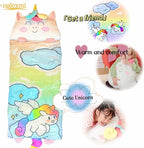 Sleeping Bag for Kids, Preschool Nap Mat, Toddler Sleeping Bag with Pillow for Daycare, Ages 3+, Large Size