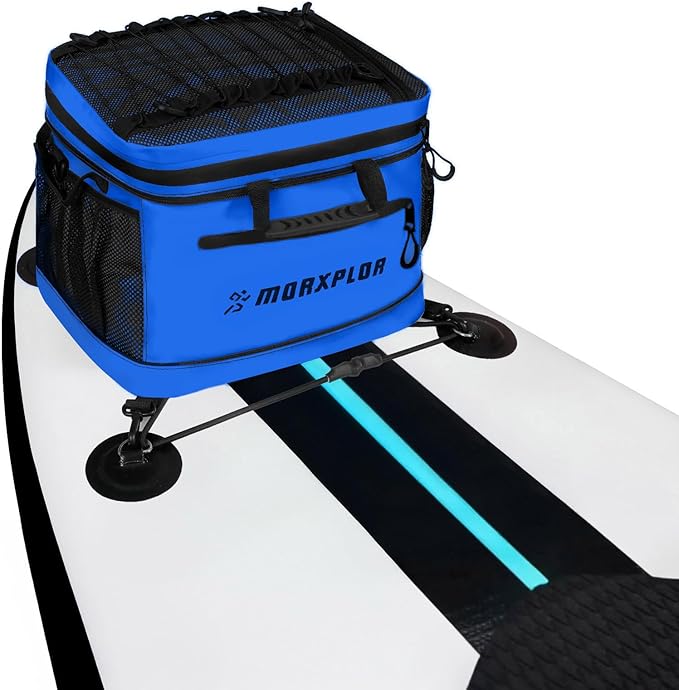 Waterproof PVC Material Paddleboard Cooler Deck Bag,40 cans Sup Deck Cooler Bag,Cooler Bag for Paddleboard,Lunch Box Cooler Insulated Bag,Camping Cooler Bag,Kayak Cooler Bag