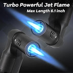 Luxgaze Butane Torch Kitchen Torch Lighter Refillable Big Jet Flame Mini Blow Torch Portable Crème Brulee Torch for Camping Grill Culinary Soldering Cooking Welding BBQ(Gas not Included) Red
