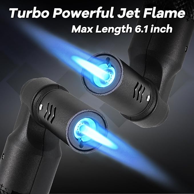 Luxgaze Butane Torch Kitchen Torch Lighter Refillable Big Jet Flame Mini Blow Torch Portable Crème Brulee Torch for Camping Grill Culinary Soldering Cooking Welding BBQ(Gas not Included) Red