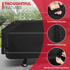 Unicook 28 Inch Griddle Cover for Blackstone and Nexgrill Cooking Station, Outdoor Flat Top BBQ Grill Cover with Sealed Seam, Heavy Duty Waterproof Fade Resistant, Black