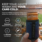 PHOOZY Insulated Can Cooler for 12oz Cans with NASA-Inspired Technology - Patented Can Cooler That Keeps Drinks Cold 10x Longer - Lightweight for Outdoor Adventures - Blue