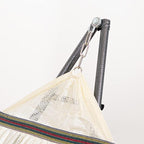 Best Home Fashion Hammock with Collapsible Steel Stand 450 lbs Capacity & Carrying Case, Portable & Adjustable, Perfect for Camping Beach Summer Patio, EZ Daze Foldable Hammock with Stand- Ivory