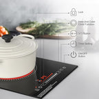 Single Burner Electric Cooktop, 110V1800W Electric Stove, LED Display with Touch Control, 11 Power Levels, Child Safety Lock and Timer, Overheat Protection.