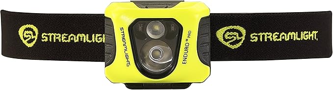 Streamlight 61420 Enduro Pro 200-Lumen 2250-Candela Ultra-Light LED Headlamp with AAA Batteries and Elastic Strap, Clear Retail Packaging, Yellow