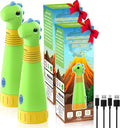 2Pack Rechargeable Dinosaur Flashlight with Roar for Kids, Camping Gear Handheld Flashlight for Kids, Halloween Christmas Lights for Boys Girls, Dino Kid Lantern