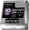Tarp 20x30 Feet, 10 Mil Large Waterproof Tarps Heavy Duty with Grommets Every 23.6", Thick Plastic Tarp, UV Resistant Tear&Fade Resistant, Reinforced Edges for Outdoor Pool Camp Tent